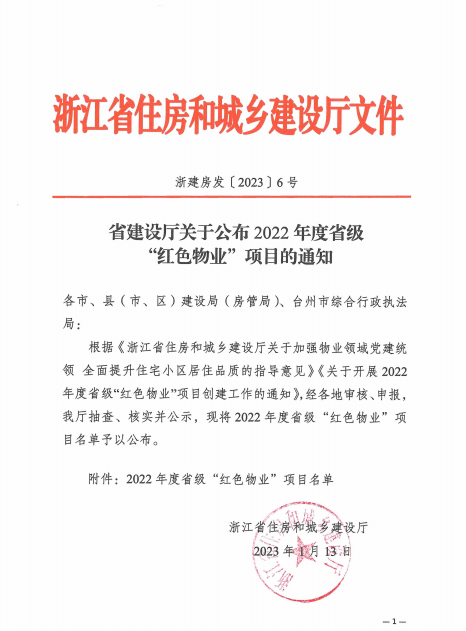 365比分_365bet娱乐在线_365bet最稳定网址10个物业小区获评2022年度省级“红色物业”项目